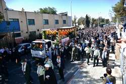 تشییع و خاکسپاری پیکر شهید گمنام در دانشکده صنعت هواپیمایی کشور